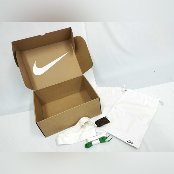 🔥NEW! Louis Vuitton x Nike•Virgil Abloh Air Force 1 Sneakers White/Green - Picture 7 of 7